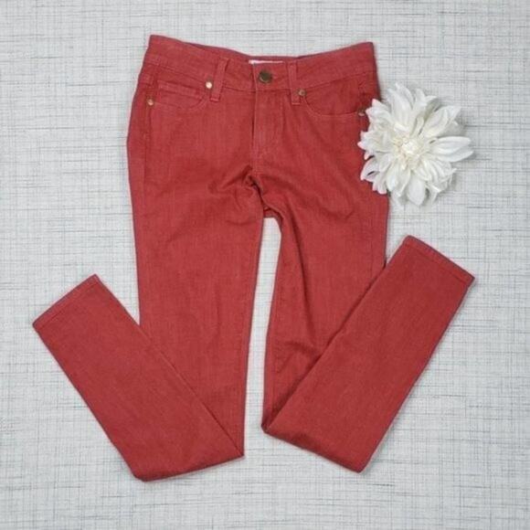 Paige‎ Womens Casual Pants Verdugo Ultra Skinny Red Clay Size 24 - Picture 1 of 4